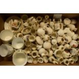 A large collection of crested china to include makers such as W H Goss, Grafton and others to