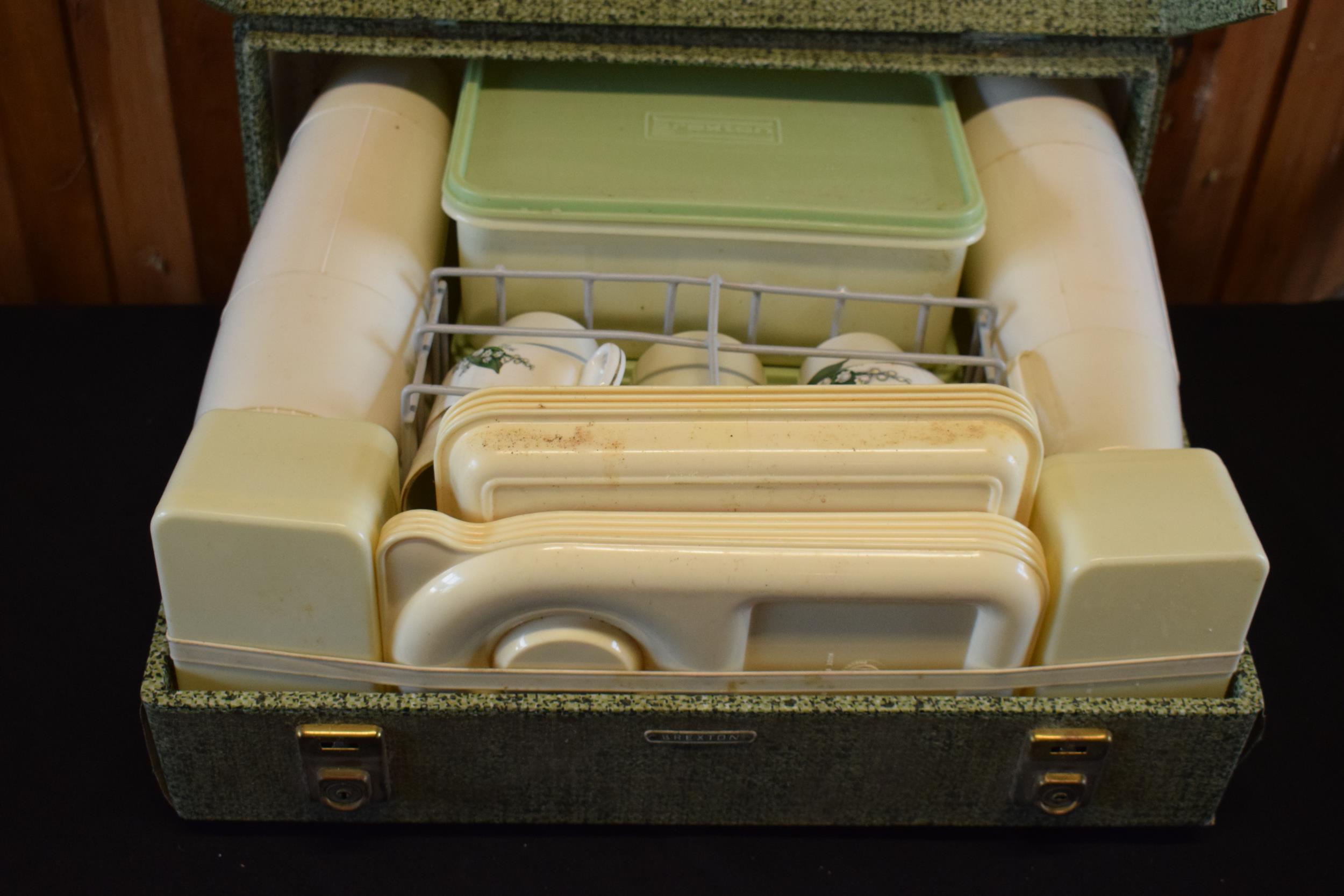A vintage Brexton picnic case and contents. - Image 4 of 6