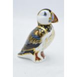 Royal Crown Derby paperweight in the form of a Puffin. First quality with stopper. In good condition