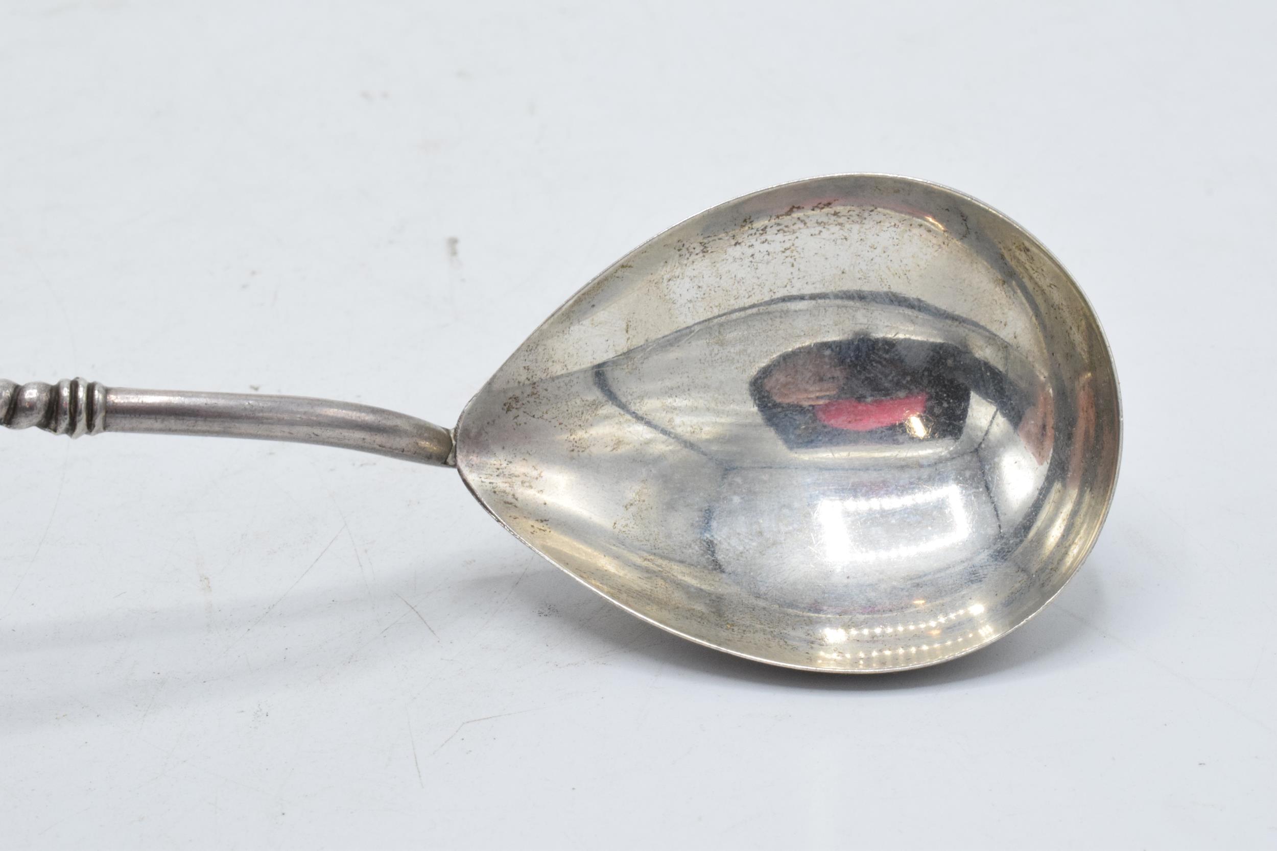 A large Soviet Russian silver spoon Kiev 1964. 54.5 grams. 19cm long. - Image 3 of 7