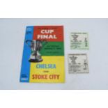 The Football League Cup Final Saturday 4th March 1972 Chelsea vs Stoke City with 2 match tickets and