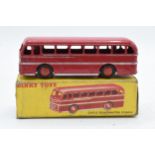 Dinky Toys 282 Duple Roadmaster Leyland Royal Tiger coach, red body with silver coachlines, red