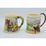 A pair of Crown Devon Fieldings musical tankards to include The Irish Jaunting Car and Auld Lang