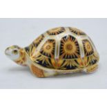 Boxed Royal Crown Derby paperweight in the form of a Madagascan Tortoise. First quality with