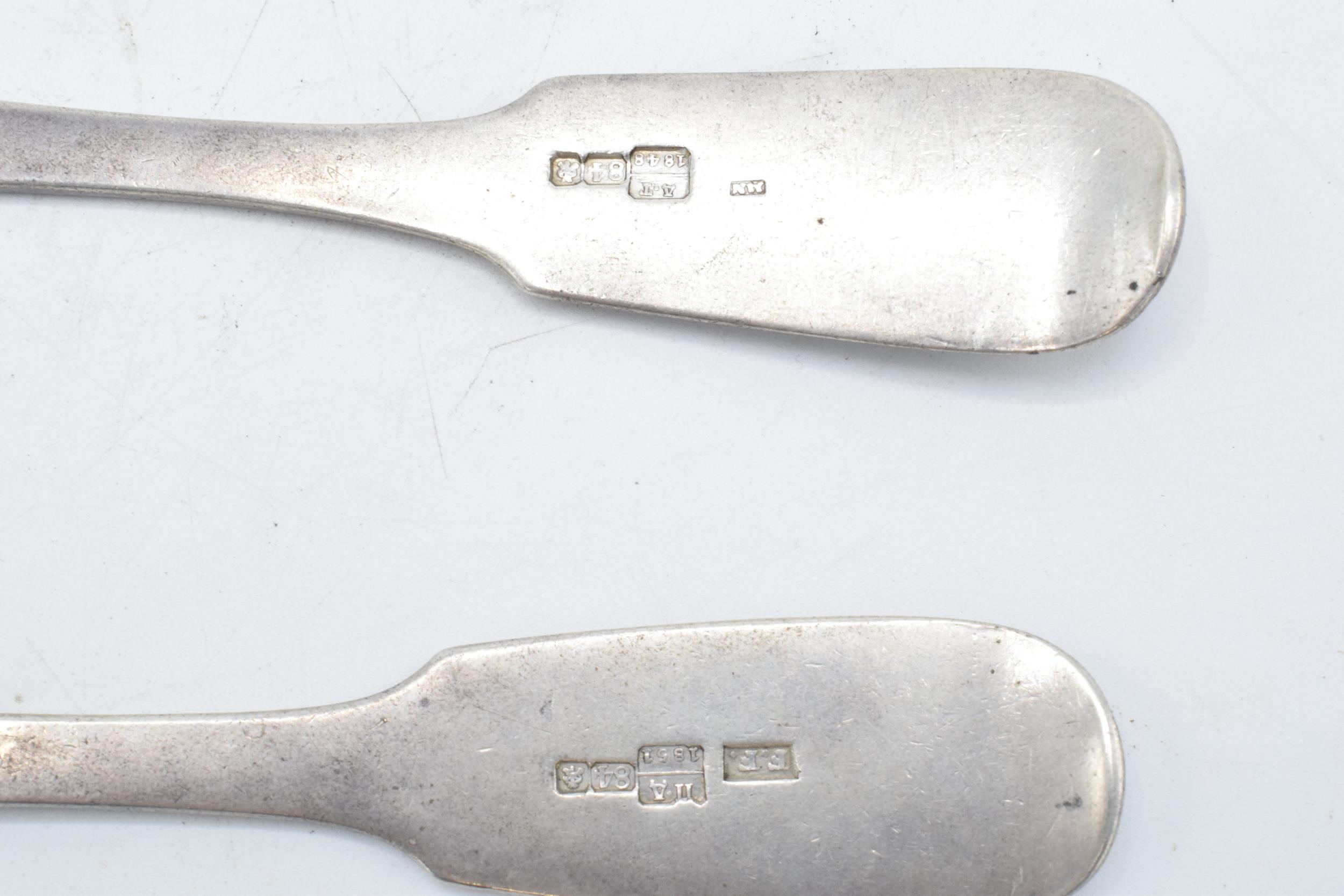 A pair of Russian silver dessert spoons St Petersburg (2). 83.8 grams. - Image 4 of 4