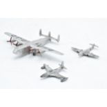 A trio of Dinky planes to include Avro York Airliner 704, Shooting Star and Meteor 732 (3).