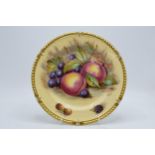 Aynsley Orchard Gold 27cm diameter cabinet plate with gilded decoration. Signed D.James. In good