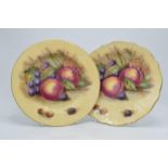 Aynsley Orchard Gold 27cm diameter dinner plate together with 26cm diameter shaped edge with