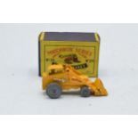 Boxed Matchbox Hydraulic Excavator No.24. In orange-yellow with metal wheels. VGC, very minor