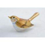 Royal Crown Derby paperweight in the form of a Nightingale bird. First quality with stopper. In good