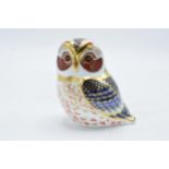 Royal Crown Derby paperweight in the form of a Tawny Owl. First quality with stopper. In good