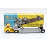 Boxed Corgi Toys 1104 Carrimore Detachable Axle Machinery Carrier with yellow / orange cab. In