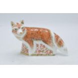 Boxed Royal Crown Derby paperweight in the form of Mother Fox. First quality with stopper. In good