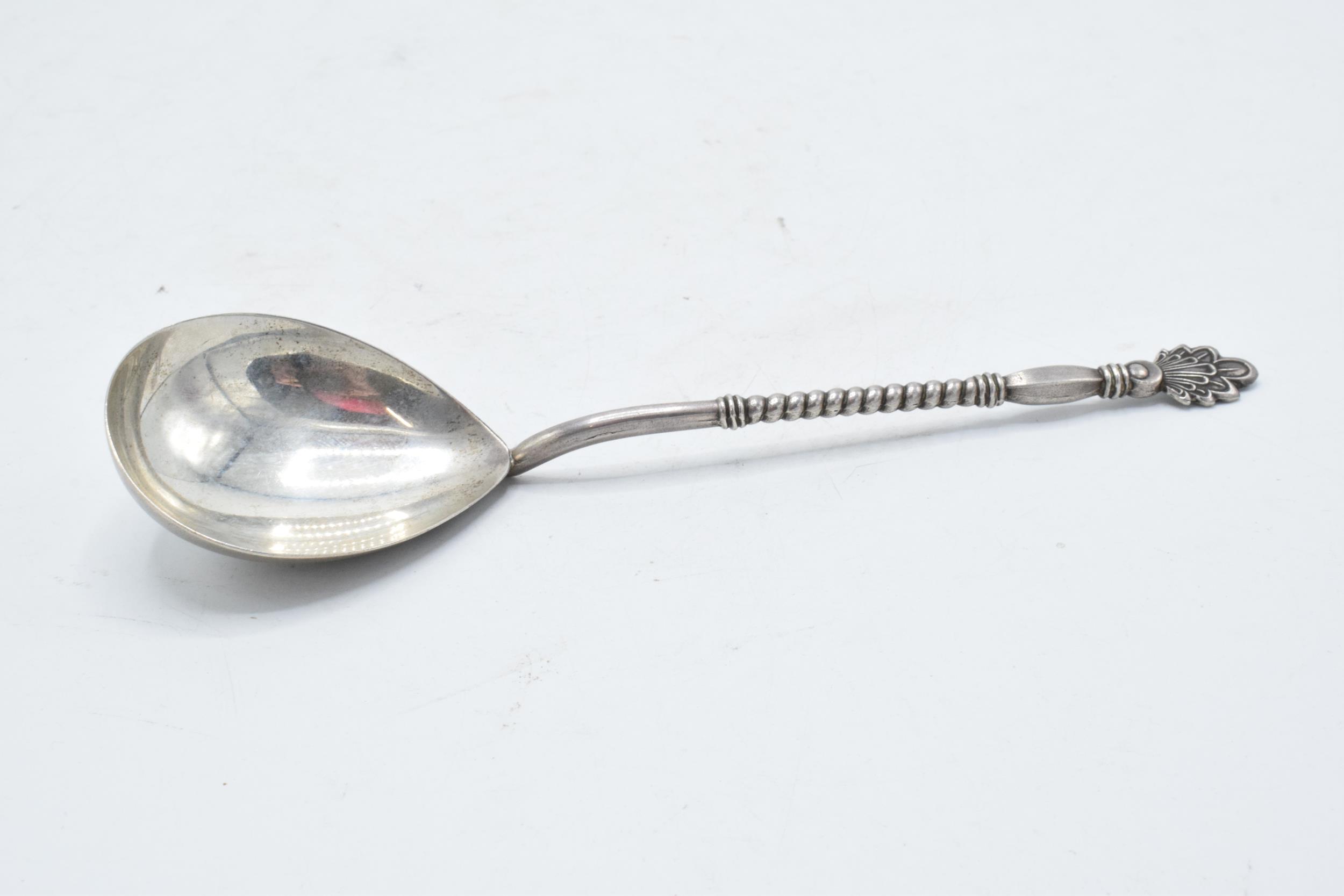 A large Soviet Russian silver spoon Kiev 1964. 54.5 grams. 19cm long.