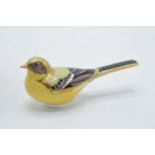 Royal Crown Derby paperweight in the form of a Yellow Wagtail. First quality with stopper. In good