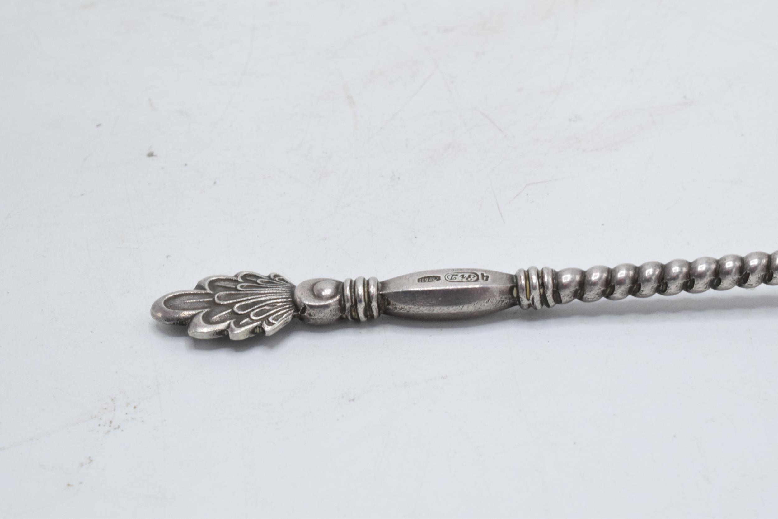 A large Soviet Russian silver spoon Kiev 1964. 54.5 grams. 19cm long. - Image 6 of 7