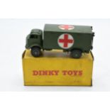 Boxed Dinky Toys 626 Military Ambulance. In good condition with some evidence of use and play-wear