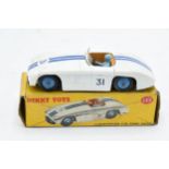 Boxed Dinky Toys die-cast model No. 133 Cunningham C-5R Road Racer, white body, blue hubs, no.31