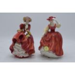 A pair of Royal Doulton figures to include Top o'the Hill HN1834 and Buttercup HN2399 (2). In good