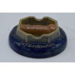 Doulton Lambeth stoneware ashtray advertising Doulton's Glazed Stoneware Pipes diameter 11cm. In