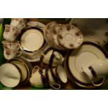 A mixed collection of tea and dinner ware to include Royal Grafton Lily of the Valley, a majestic