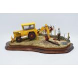 Large Border Fine Arts model 'Laying The Clays' BO535 with JCB digger and Ayrshire cows, by Ray