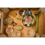 A good collection of glass paperweights and similar items to include Langham, Tutbury Glass etc (