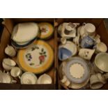 A mixed collection of tea and dinner ware with other pottery to include Minton Elizabeth, Royal