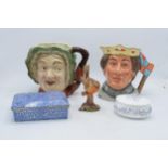 A mixed collection of items to include large Royal Doulton character jug Henry V D6671, Beswick