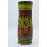 Poole Pottery gloss stoneware tapering form vase. 31cm tall. In good condition with no obvious