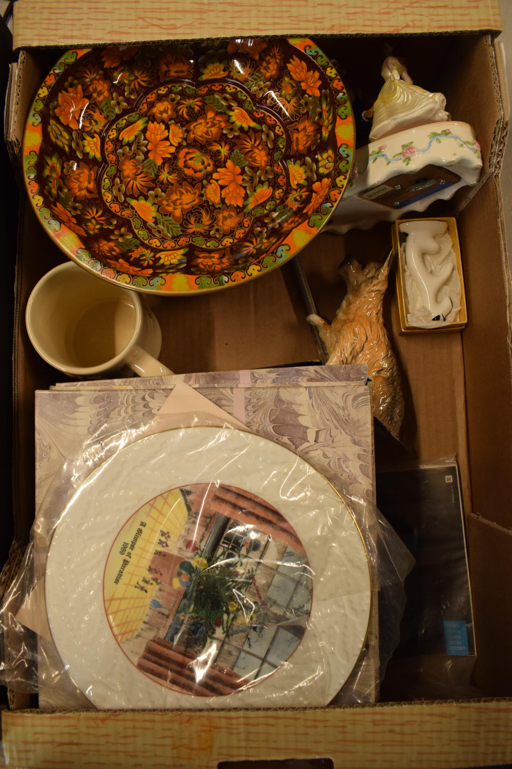 A collection of items to include wall plates, Schmid musical Disney figures, teapots etc (Qty). - Image 2 of 9