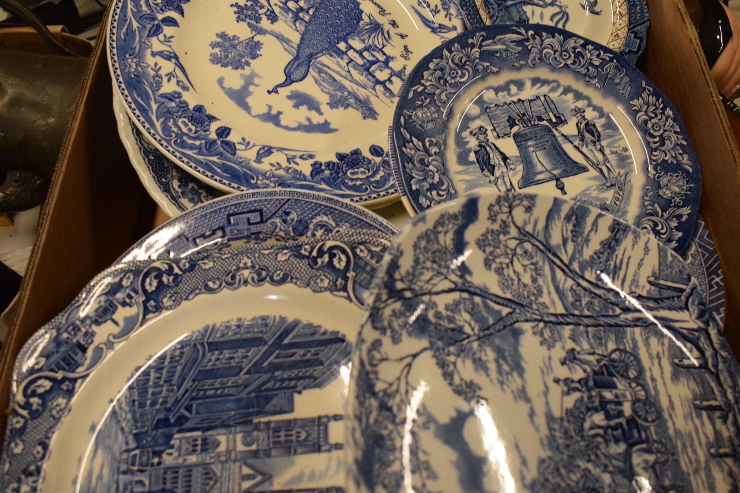 A good collection of mainly 20th century blue and white pottery to include Wedgwood, Booths and - Image 5 of 6