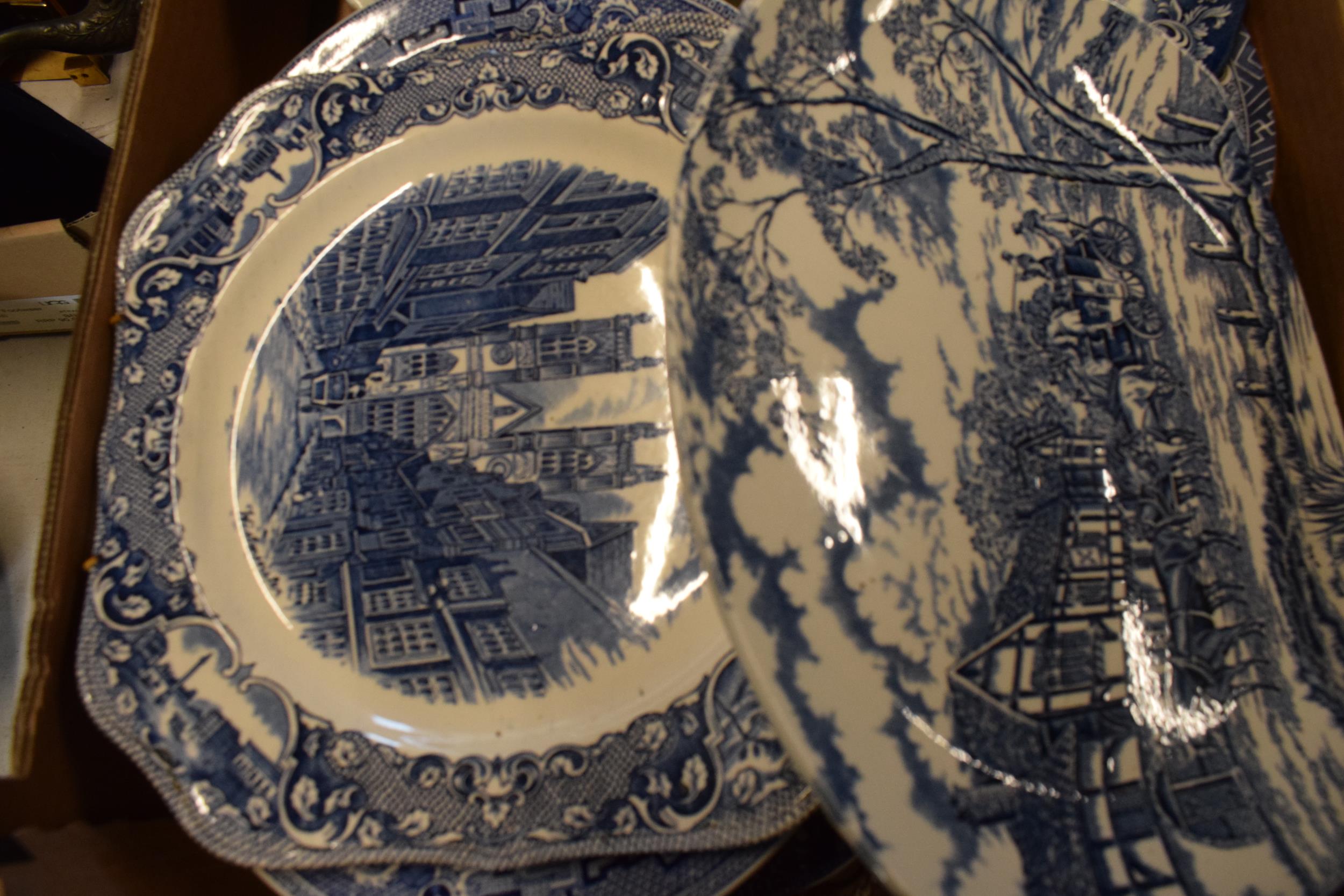 A good collection of mainly 20th century blue and white pottery to include Wedgwood, Booths and - Image 6 of 6