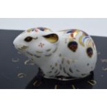 Boxed Royal Crown Derby paperweight Bank Vole. First quality with stopper. In good condition with no
