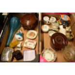 A mixed collection of items to include stoneware cooking dishes, 19th century and later pottery,
