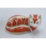 Royal Crown Derby paperweight Red Fox. First quality with stopper. In good condition with no obvious