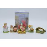 A collection of assorted Beatrix Potter figures to include Jemima Puddleduck and Ducklings, Timmy