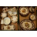 A collection of 19th century and later tea and dinner ware to include Palissy Game Series, Argyle
