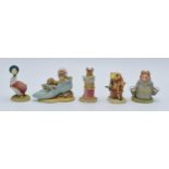 Frederick Warne & Co The World of Beatrix Potter figures to include Old Woman in a Shoe, Aunt