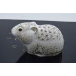 Boxed Royal Crown Derby paperweight Riverbank Vole. First quality with stopper. In good condition