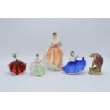 Royal Doulton figures to include Fair Lady HN2835, Elaine HN3214, Sara HN3219, Karen HN3270 and