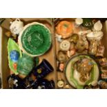 A good collection of pottery to include Wedgwood green glazed pottery, oriental tea set, Royal