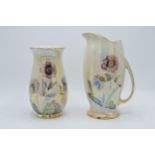 A trio of Royal Winton Grimwades items with a floral design on light coloured background to