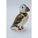 Royal Crown Derby paperweight Puffin. First quality with stopper. In good condition with no