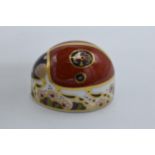 Royal Crown Derby paperweight red ladybird with 2 spots. First quality with stopper. In good