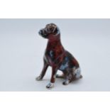 Anita Harris model of a Boxer Dog, 12.5cm tall. In good condition with no obvious damage or