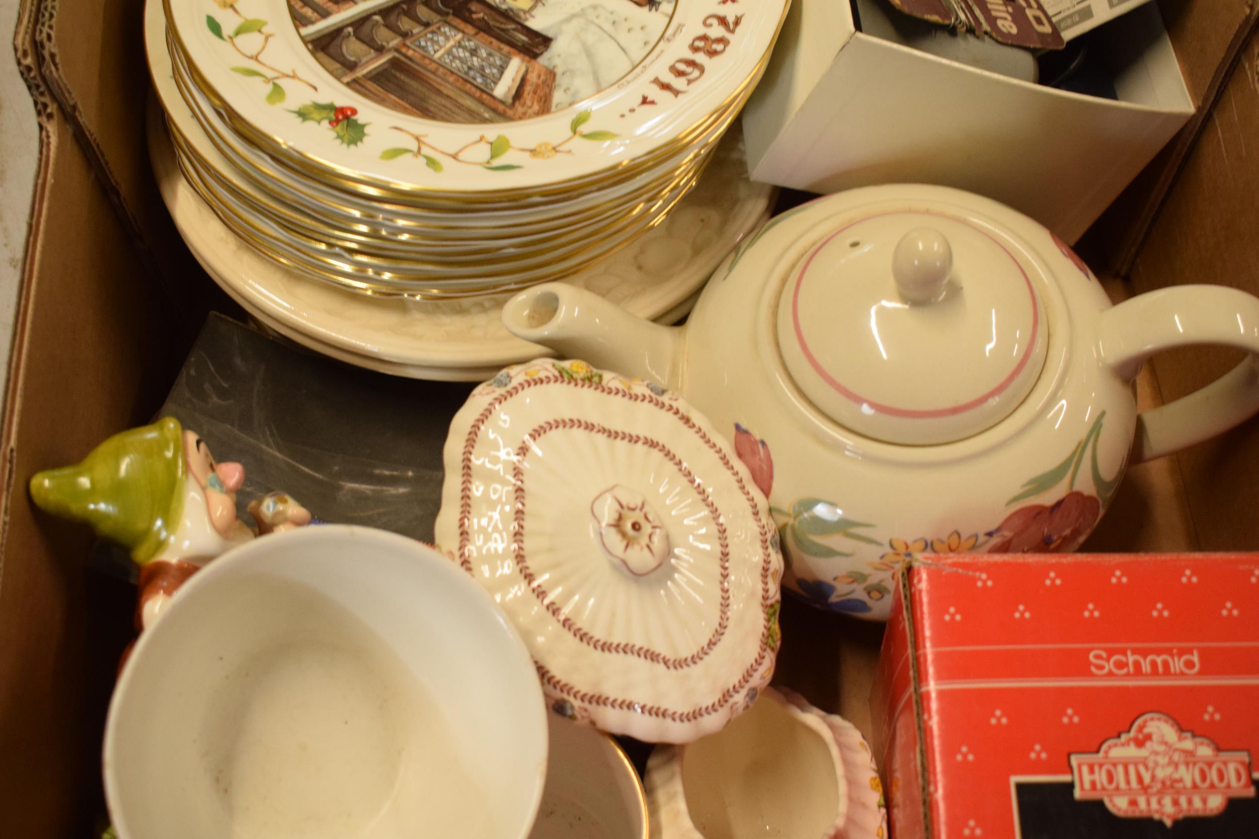 A collection of items to include wall plates, Schmid musical Disney figures, teapots etc (Qty). - Image 8 of 9