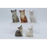 A collection of Beswick cats and kittens to include 1886 in matte white, ginger and grey together