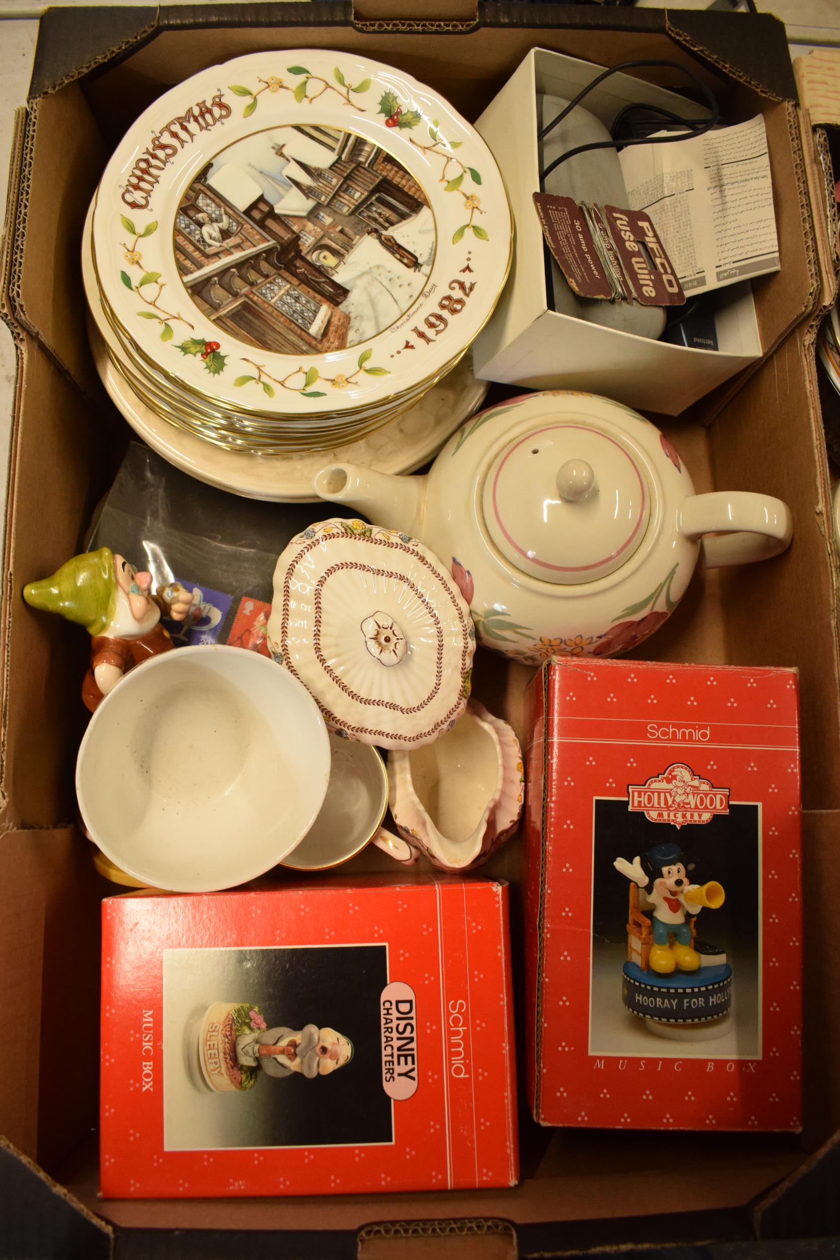 A collection of items to include wall plates, Schmid musical Disney figures, teapots etc (Qty). - Image 6 of 9