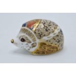 Royal Crown Derby paperweight Hawthorn Hedgehog. First quality with stopper. In good condition